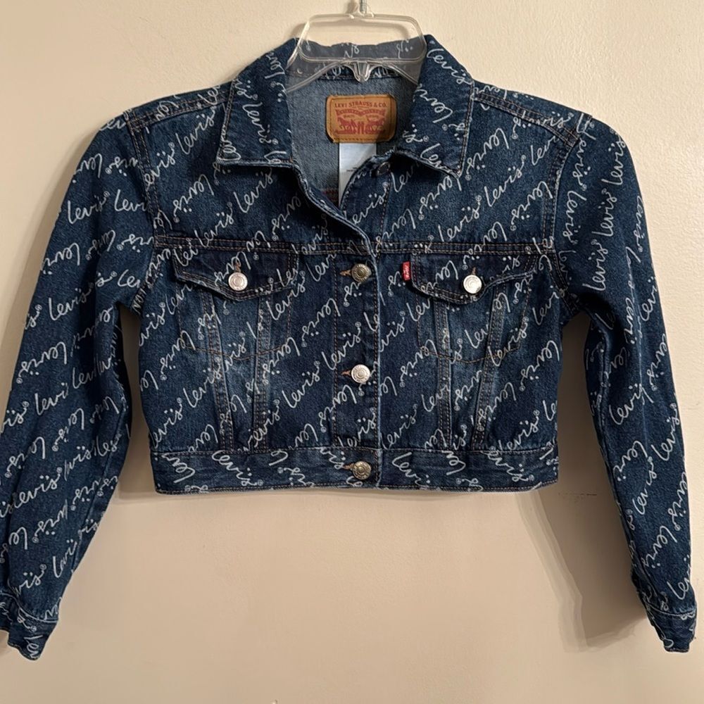 Levi Strauss Girls Cropped Logo Jacket